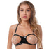Wet Look Patent Leather Open Nipples Bra