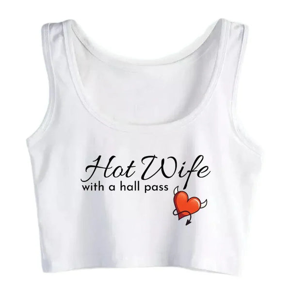 Hot Wife Crop Top - MiamiTeenyWeenyBikini.Com