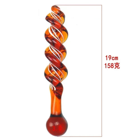 Glass Spiral Anal Plug - MiamiTeenyWeenyBikini.Com