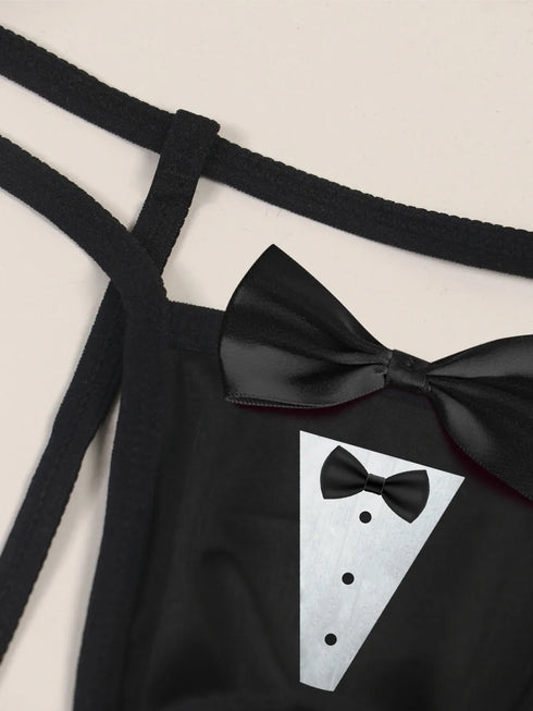 Men's Sexy Bow Thong Underwear - MiamiTeenyWeenyBikini.Com