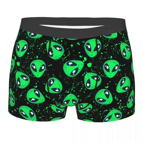 Green Alien UFO Moon Briefs