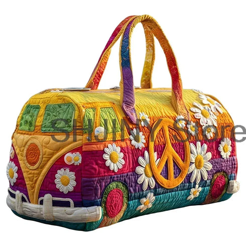 Men's 2026 Camping Trailer Quilted Duffle Bag – Unisex Weekender & Travel Handbag - MiamiTeenyWeenyBikini.Com.