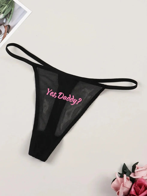 Yes Daddy G-String Panties - MiamiTeenyWeenyBikini.Com