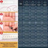 A size measurement chart for a neck or wrist measuring rope, showing four numbered steps of how to measure around the hand with a red rope, next to a size conversion table listing circumference and diameter measurements in millimeters and inches.