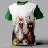 Rooster 3D Print Short Sleeve T-Shirt - MiamiTeenyWeenyBikini.Com