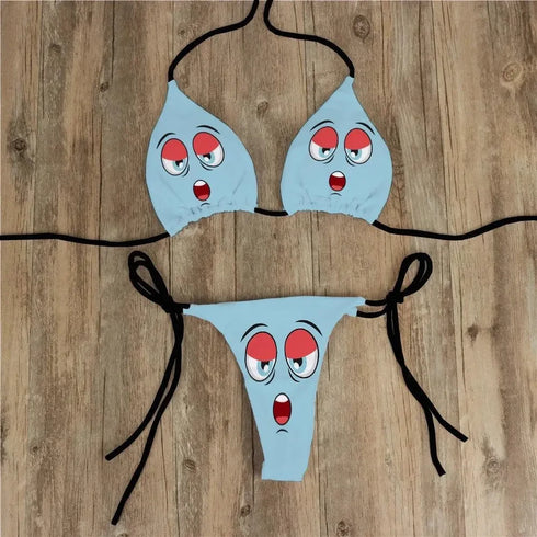 Funny Face Bikini Set - MiamiTeenyWeenyBikini.Com