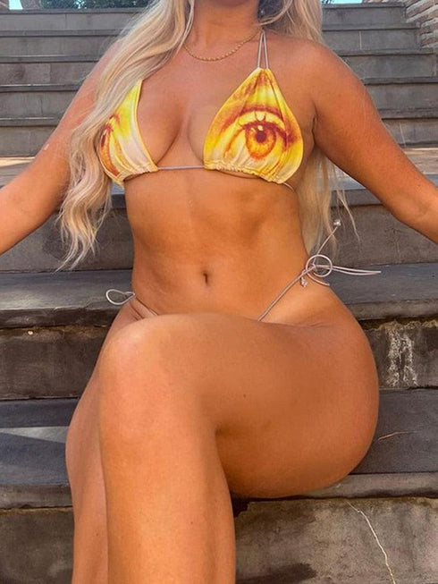 Chic Print Bikini Set