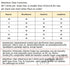 Size chart for shirts with Asian sizing information