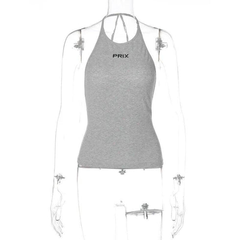 Backless Slim Crop Top