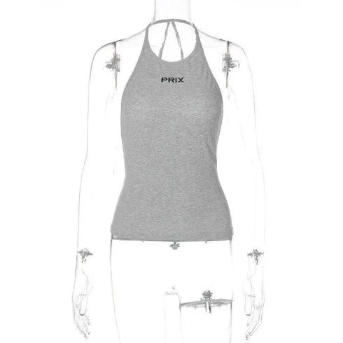 Backless Slim Crop Top - MiamiTeenyWeenyBikini.Com