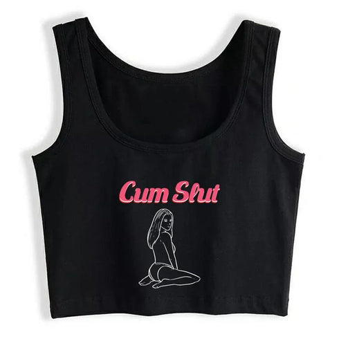 Cum Slut Crop Top - MiamiTeenyWeenyBikini.Com