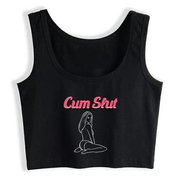 Cum Slut Crop Top - MiamiTeenyWeenyBikini.Com