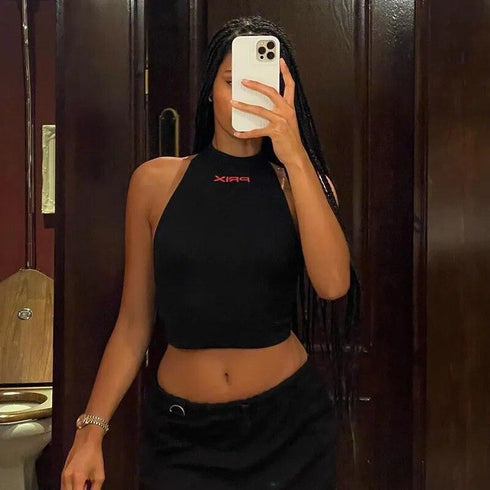 Backless Slim Crop Top