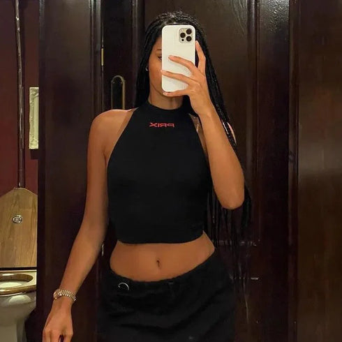 Backless Slim Crop Top - MiamiTeenyWeenyBikini.Com