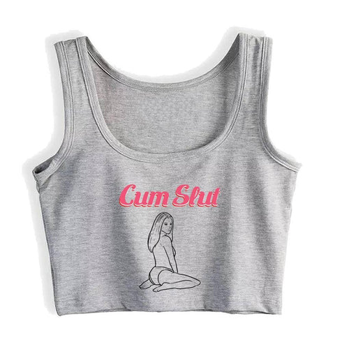 Cum Slut Crop Top - MiamiTeenyWeenyBikini.Com