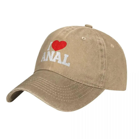 I Love ANAL Denim Baseball Cap - MiamiteenyWeenyBikini.Com