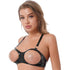 Wet Look Patent Leather Open Nipples Bra
