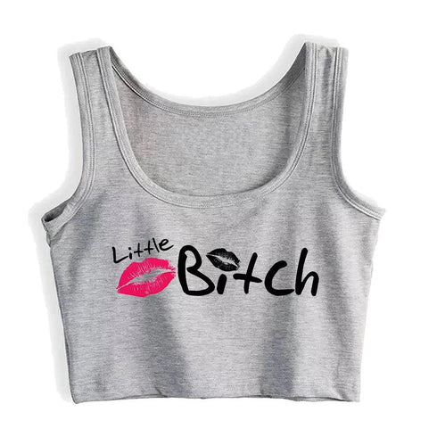 Little Bitch Red Lips Tank Top