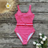One Piece Pink Swimsuit - MiamiTeenyWeenyBikini.Com