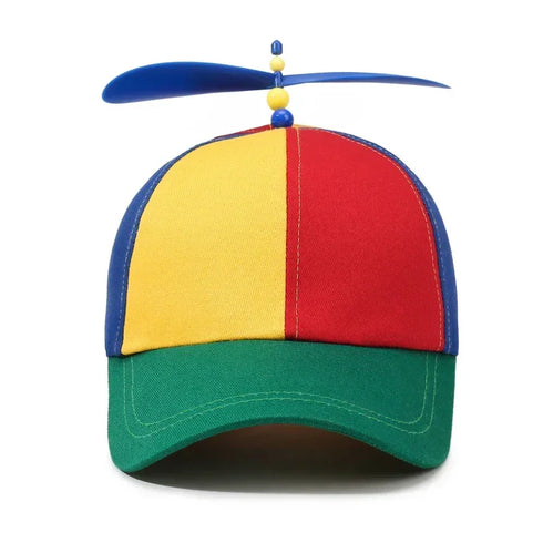 Rainbow Bamboo Dragonfly Propeller Baseball Cap - MiamiTeenyWeenyBikini.Com