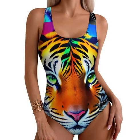 Caspian Tiger One-Piece Swimwear - MiamiTeenyWeenyBikini.Com