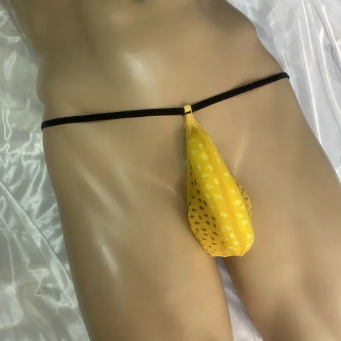 Mini Sexy Men’s Transparent Mesh Stand-Up Thong - MiamiTeenyWeenyBikini.Com