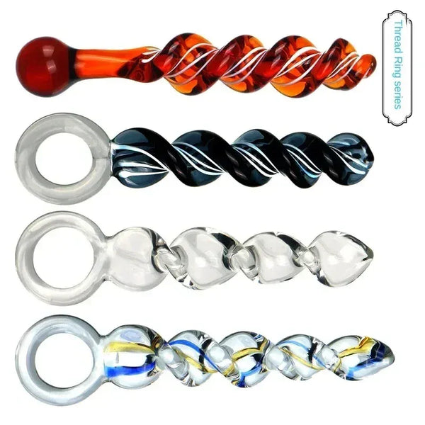Glass Spiral Anal Plug - MiamiTeenyWeenyBikini.Com