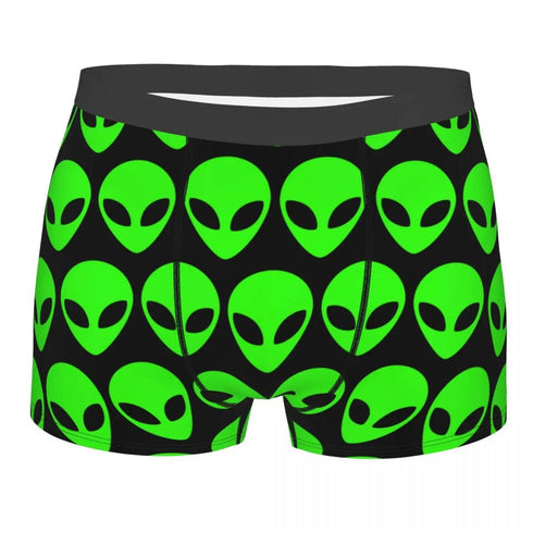 Green Alien UFO Moon Briefs