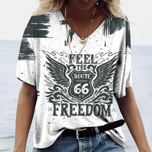 US Route 66 Print Tops - MiamiTeenyWeenyBikini.Com