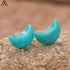 Natural Stone Moon Stud Earrings - MiamiTeenyWeenyBikini.Com
