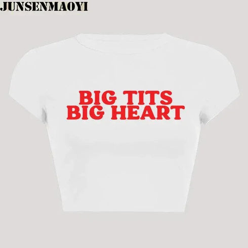 Big Tits Big Heart Crop Top - MiamiTeenyWeenyBikini.Com