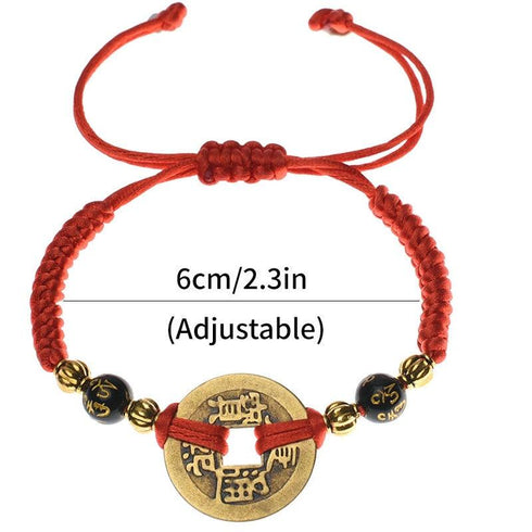 Lucky Five Emperor Copper Coin Bracelet