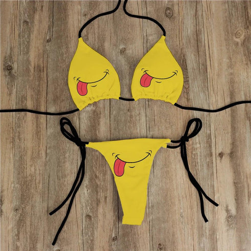 Funny Face Bikini Set