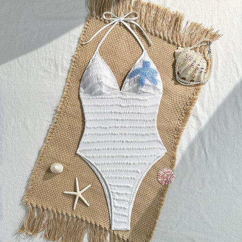 Sequin Starfish One Piece Swimsuit - MiamiTeenyWeenyBikini.Com