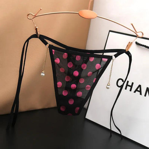 Lace-Up Transparent Panties