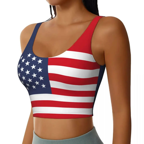 United States Flag Sports Top