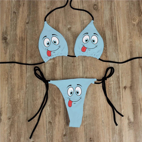Funny Face Bikini Set