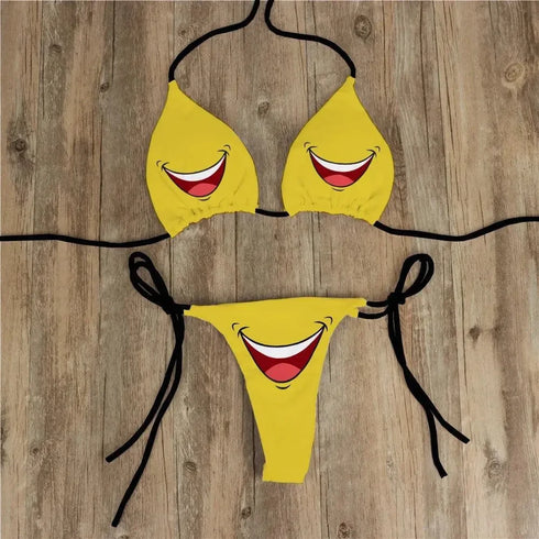 Funny Face Bikini Set - MiamiTeenyWeenyBikini.Com