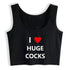 I Love Huge Cocks Crop Top - MiamiTeenyWeenyBikini.Com