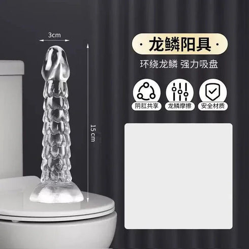 Dragon Scale Transparent Dildo - MiamiTeenyWeenyBikini.Com