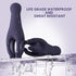 Waterproof and sweat-resistant silicone personal massager with dual prongs, purple color