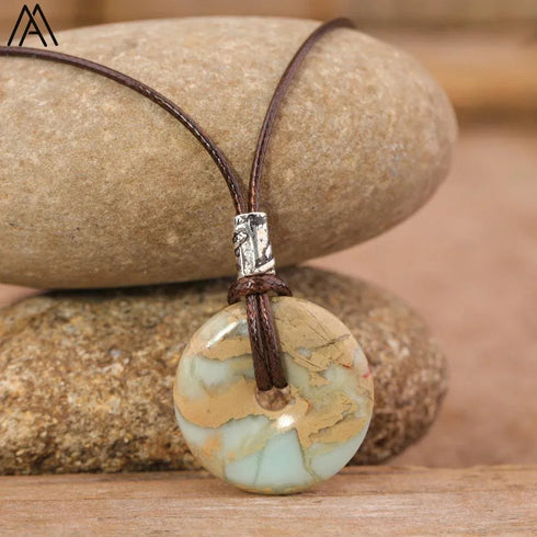 Natural Amethyst Lapis Tiger Eye Stone Pendant - MiamiTeenyWeenyBikini.Com