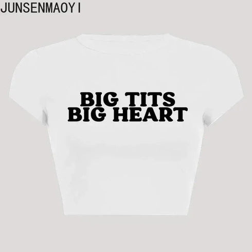 Big Tits Big Heart Crop Top - MiamiTeenyWeenyBikini.Com