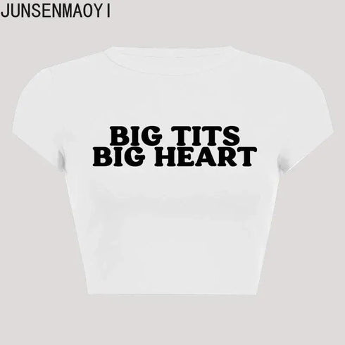 Big Tits Big Heart Crop Top - MiamiTeenyWeenyBikini.Com