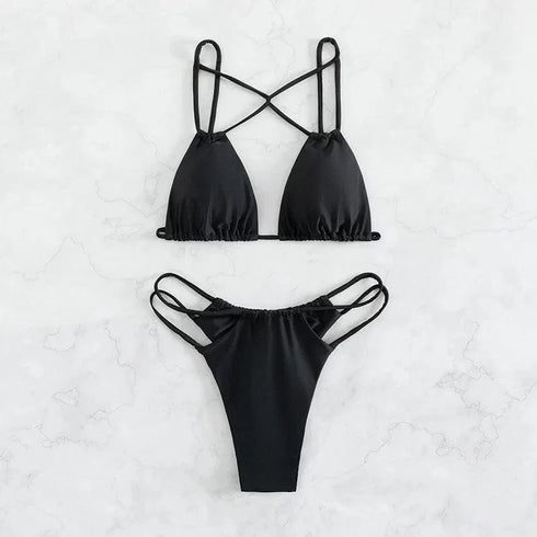 Cross String Bikini - MiamiTeenyWeenyBikini.Com