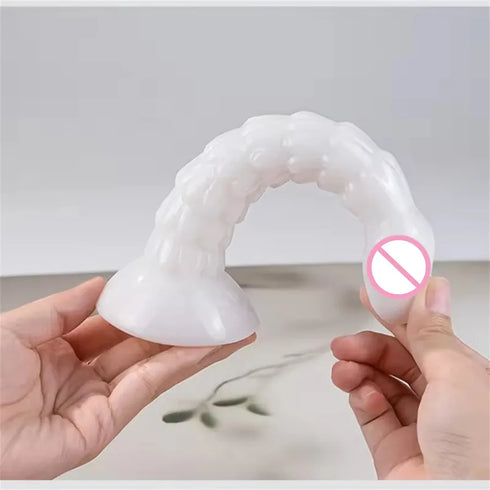 Dragon Scales White Dildo