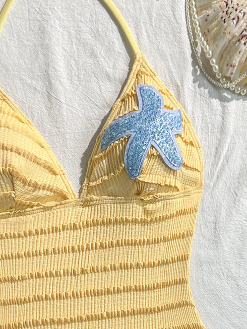 Sequin Starfish One Piece Swimsuit - MiamiTeenyWeenyBikini.Com