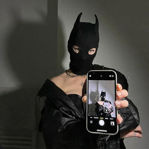 Cat's Ear Knitted Mask Cap - MiamiTeenyWeenyBikini.Com