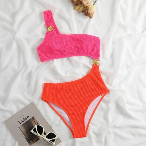 Dot Print One Piece Swimsuit - MiamiTeenyWeenyBikini.Com