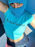 Euro Trash Blue Tee - MiamiTeenyWeenyBikini.Com
